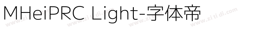 MHeiPRC Light字体转换